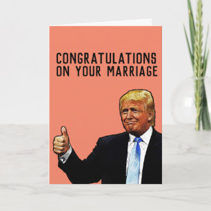 DONALD TRUMP WEDDING HEIRATSKARTE KARTE