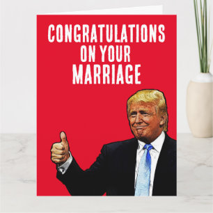 DONALD TRUMP WEDDING HEIRATSKARTE KARTE