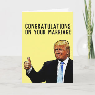 DONALD TRUMP WEDDING HEIRATSKARTE KARTE