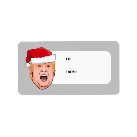 DONALD TRUMP Weihnachten Adressaufkleber (Vorne)