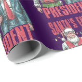 Donald Trump Weihnachten als Favorit des Präsident Geschenkpapier (Rolleneckpunkt)