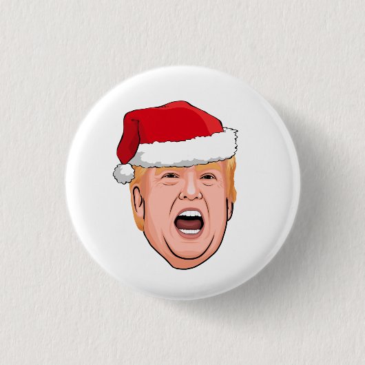 DONALD TRUMP Weihnachten Button (Vorderseite)