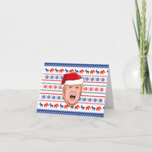 DONALD TRUMP Weihnachten Dankeskarte (Vorderseite)