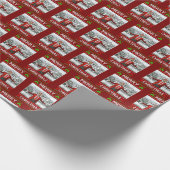 Donald Trump Weihnachten Funny Weihnachtsmannmütze Geschenkpapier (Ecke)