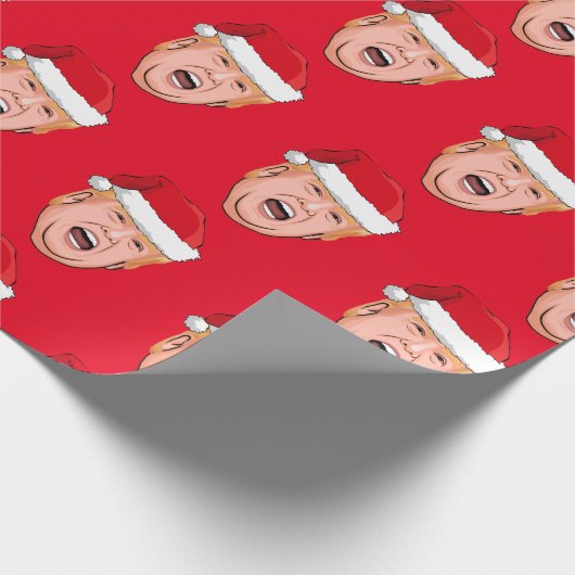 DONALD TRUMP Weihnachten Geschenkpapier (Ecke)