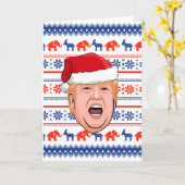 DONALD TRUMP Weihnachten Karte (Gelbe Blume)
