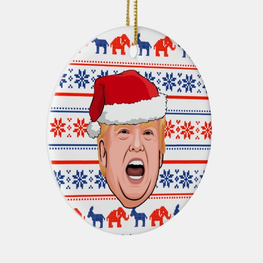 DONALD TRUMP Weihnachten Keramik Ornament (Rechts)