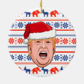 DONALD TRUMP Weihnachten Keramik Ornament (Hinten)