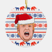 DONALD TRUMP Weihnachten Keramik Ornament (Vorne)
