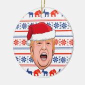 DONALD TRUMP Weihnachten Keramik Ornament (Links)