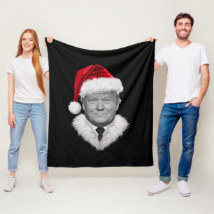 Donald Trump Weihnachten Lustiger Santa Hut Gesche Fleecedecke