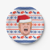 DONALD TRUMP Weihnachten Pappteller (Vorderseite)