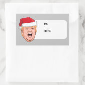 DONALD TRUMP Weihnachten Rechteckiger Aufkleber (Tasche)