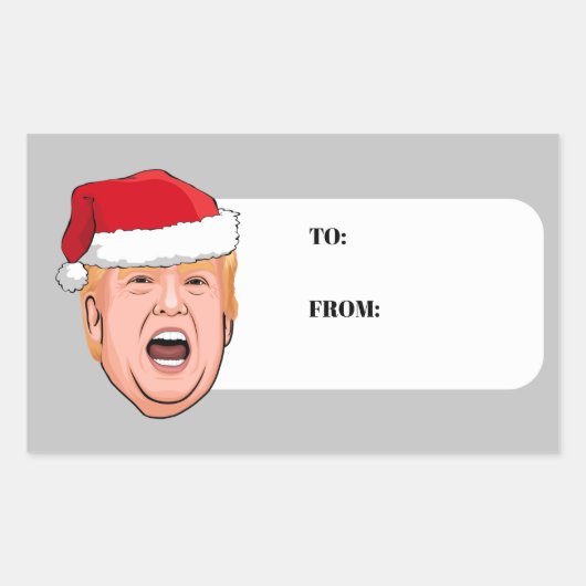 DONALD TRUMP Weihnachten Rechteckiger Aufkleber (Vorderseite)