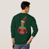 Donald Trump Weihnachten Ugly Christmas Sweater T-Shirt (Schwarz voll)