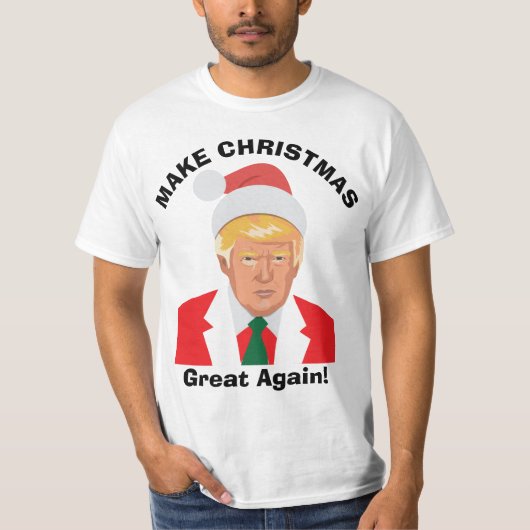Donald Trump Weihnachten Ugly Christmas Sweater T-Shirt (Vorderseite)