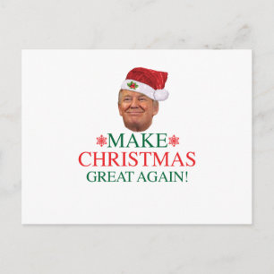 Donald Trump - Weihnachten wieder großartig Postka