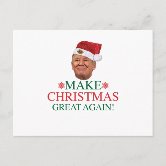 Donald Trump - Weihnachten wieder großartig Postka (Vorderseite)