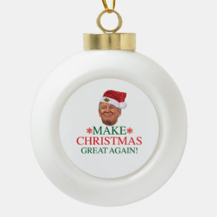 Donald Trump - Weihnachten wieder großartig schmüc Keramik Kugel-Ornament