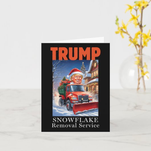 Donald Trump weihnachtliche Entfernung von Schneef Karte (Gelbe Blume)