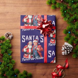 Donald Trump Weihnachts-Weihnachtsmann Geschenkpapier