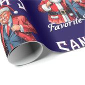 Donald Trump Weihnachts-Weihnachtsmann Geschenkpapier (Rolleneckpunkt)