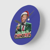 Donald Trump - Weihnachtsfeierlichkeiten - Weihnac Runde Wanduhr (Winkel)