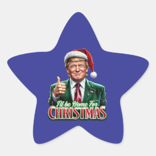Donald Trump - Weihnachtsfeierlichkeiten - Weihnac Stern-Aufkleber