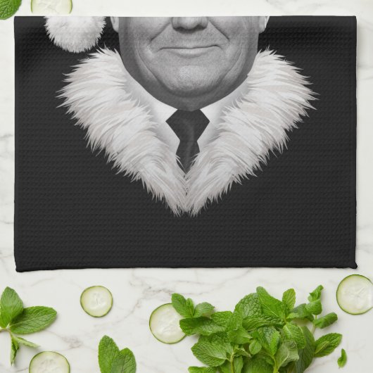 Donald Trump Weihnachtsgeschenk Funny Weihnachtsma Geschirrtuch (Gefaltet)