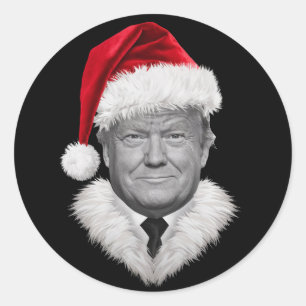 Donald Trump Weihnachtsgeschenk Funny Weihnachtsma Runder Aufkleber