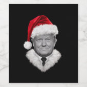 Donald Trump Weihnachtsgeschenk Funny Weihnachtsma Weinetikett (Einzelnes Label)
