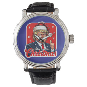 Donald Trump Weihnachtsmann Claus Art Armbanduhr