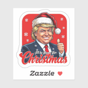 Donald Trump Weihnachtsmann Claus Art Aufkleber