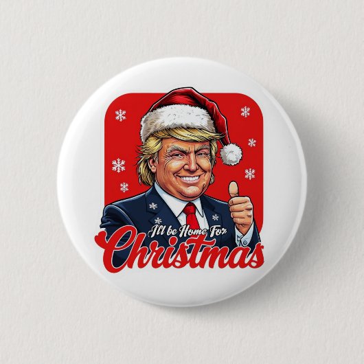 Donald Trump Weihnachtsmann Claus Art Button (Vorderseite)