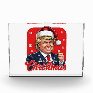 Donald Trump Weihnachtsmann Claus Art Fotoblock