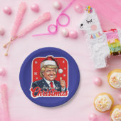 Donald Trump Weihnachtsmann Claus Art Pappteller (Party)