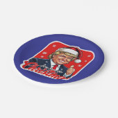 Donald Trump Weihnachtsmann Claus Art Pappteller (Schrägansicht)