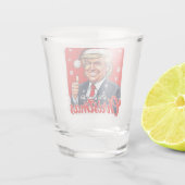 Donald Trump Weihnachtsmann Claus Art Schnapsglas (Rückseite)