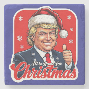 Donald Trump Weihnachtsmann Claus Art Steinuntersetzer