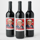 Donald Trump Weihnachtsmann Claus Art Weinetikett (Flaschen)