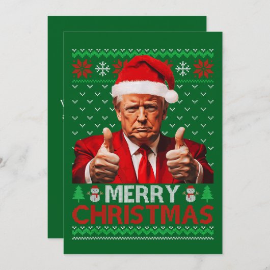 Donald Trump Weihnachtsmannmütze Frohe Weihnachten (Vorne/Hinten)