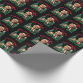 Donald Trump-Weihnachtsmannmütze macht Weihnachten Geschenkpapier (Ecke)