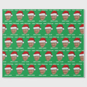 Donald Trump-Weihnachtsmannmütze macht Weihnachten Geschenkpapier (Flach)