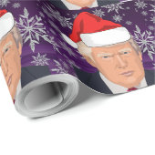 DONALD TRUMP WEIHNACHTSMANNMÜTZE Wrapping Paper Geschenkpapier (Rolleneckpunkt)