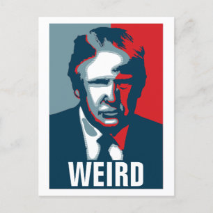 Donald Trump WEIRD Postkarte