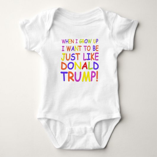 Donald Trump, wenn ich groß bin! Baby Strampler (Vorderseite)