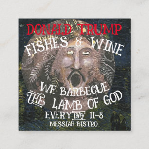 DONALD TRUMP WIR BARBECUE DAS LAMB GOTT JEDEN TAG BEGLEITKARTE