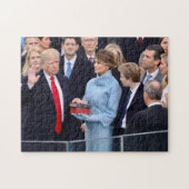 Donald Trump wird herein als Präsident geschworen Puzzle (Horizontal)