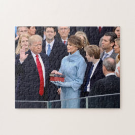 Donald Trump wird herein als Präsident geschworen Puzzle