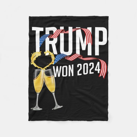 Donald Trump Won 2024 Election Inauguration Men Wo Fleecedecke (Vorderseite)